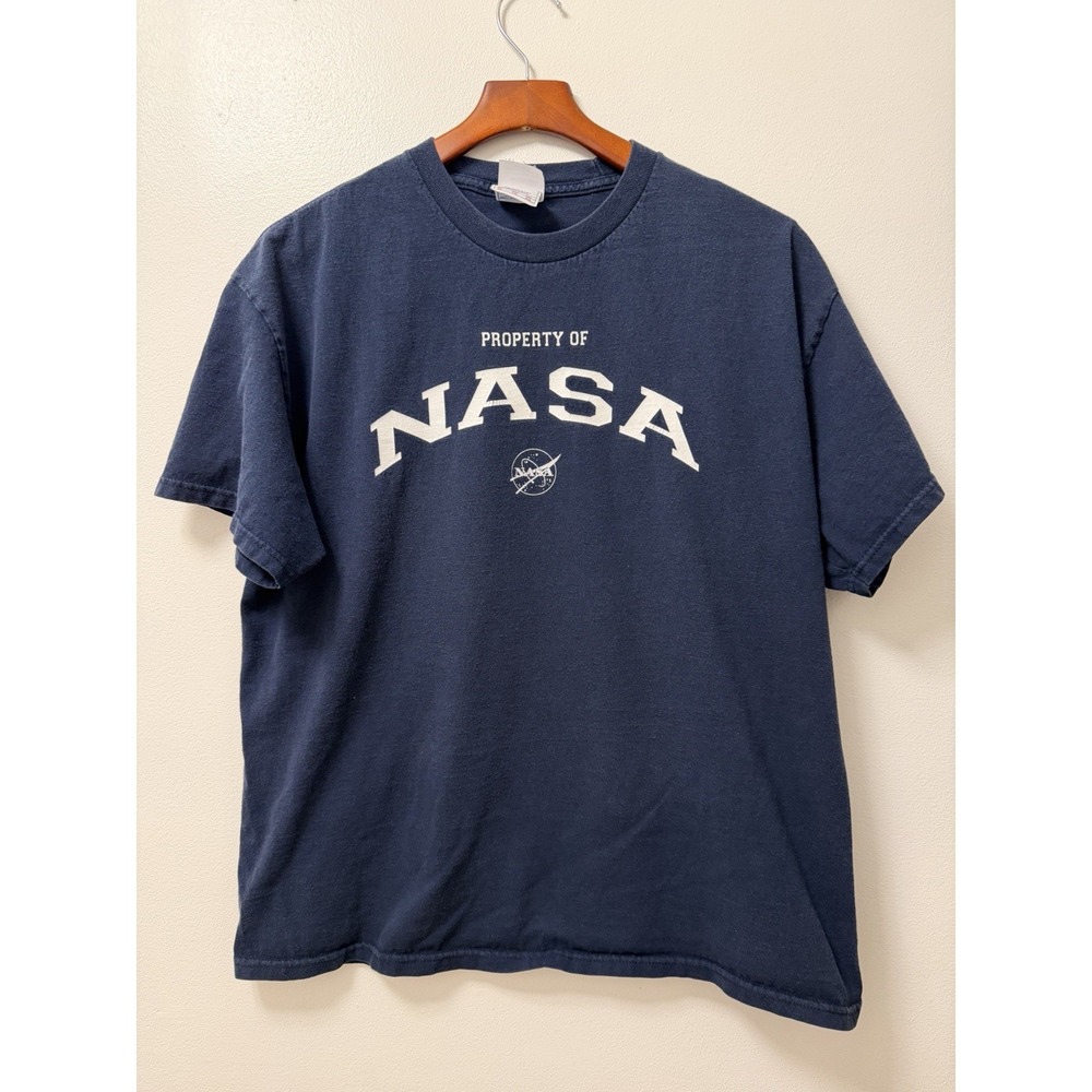 VTG Tennessee River Property of NASA T Shirt XL Dark Blue Space Shuttle Y2K